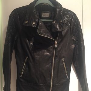 [[SOLD]] MACKAGE Black Leather Moto Jacket